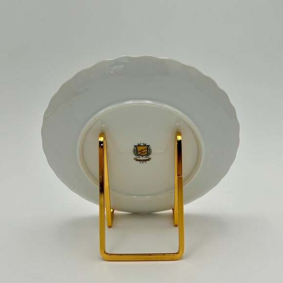 Set of 4 Hutschenreuther Selb Bavarian Porcelain Dessert Pie Plates Gold Rim - Picture 7 of 12